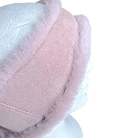 UGG Reversible Leather and Shearling Headband Ear Muff Brand New L/XL Pink - Picture 6 of 14